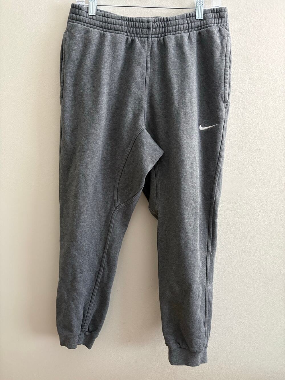 Nike Club Fleece Men L Gray Drop Crotch Joggers Baggie Slouchy Sweatpants